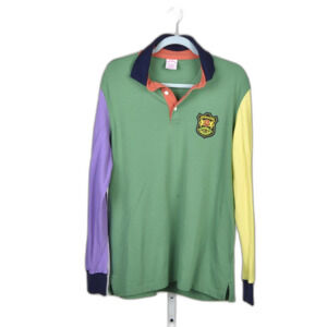 Brooks Brothers Mens Color Block Long Sleeve Performance Polo Size M